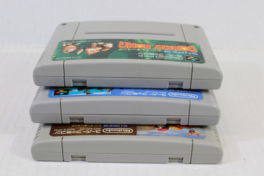 Lot of 3 Super Donkey Kong Country 1 2 3 (B) Nintendo Super Famicom SFC
