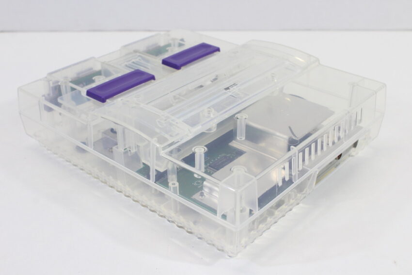 Super Nintendo 1CHIP-01 Console Transparent Clear AC AV Super Famicom Conversion NTSC REGION FREE MOD (A) Super Nintendo SNES Super Famicom SFC