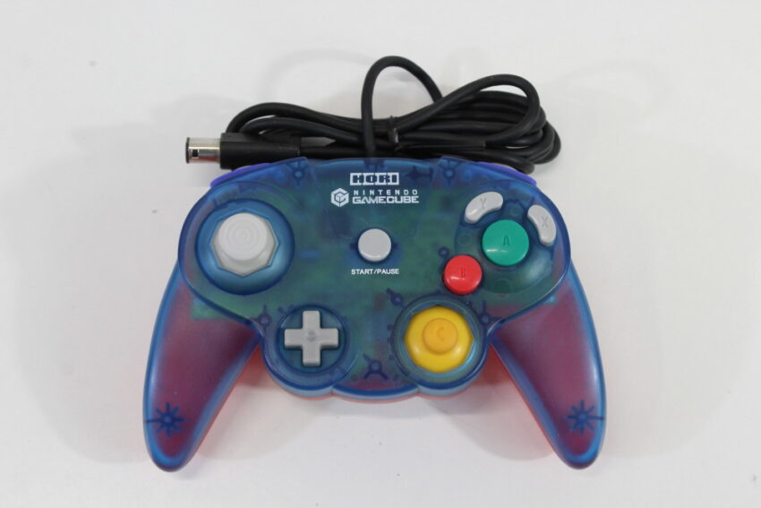 Official HORI Pad Cube Nintendo Gamecube Controller Clear Blue x Red Custom (C) Nintendo Gamecube GC