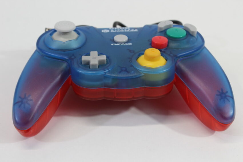 Official HORI Pad Cube Nintendo Gamecube Controller Clear Blue x Red Custom (C) Nintendo Gamecube GC