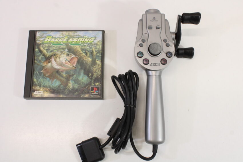 ASCII Tsuricon Fishing Controller SLPH-00100 With Bass Landing (B) Playstation PS1