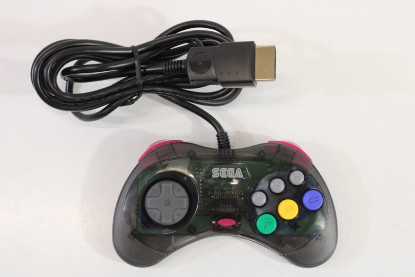 Official Cool Pad Clear Black Controller HSS-0101 OEM (B) SEGA Saturn SS