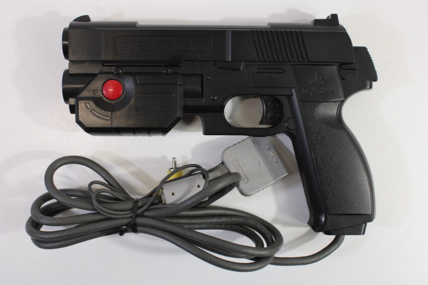Namco NPC-103 GunCon Light Gun Controller With Gunbarl & Time Crisis Disc Only (B) Playstation PS1