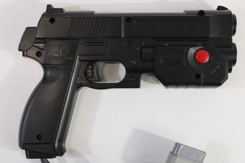 Namco NPC-103 GunCon Light Gun Controller With Gunbarl & Time Crisis Disc Only (B) Playstation PS1