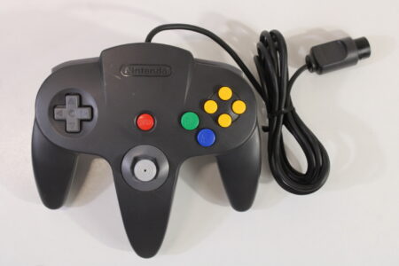 Official Nintendo 64 Black x Gray Controller 7/10 Tight Stick TESTED N64 (B)