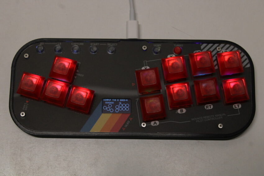 Flatbox Arcade Fight Stick Mini RP2040 Arcade Controller RGB USB Red Buttons (New) PC PS4 Switch