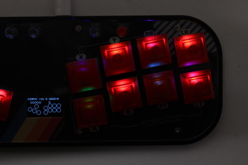 Flatbox Arcade Fight Stick Mini RP2040 Arcade Controller RGB USB Red Buttons (New) PC PS4 Switch