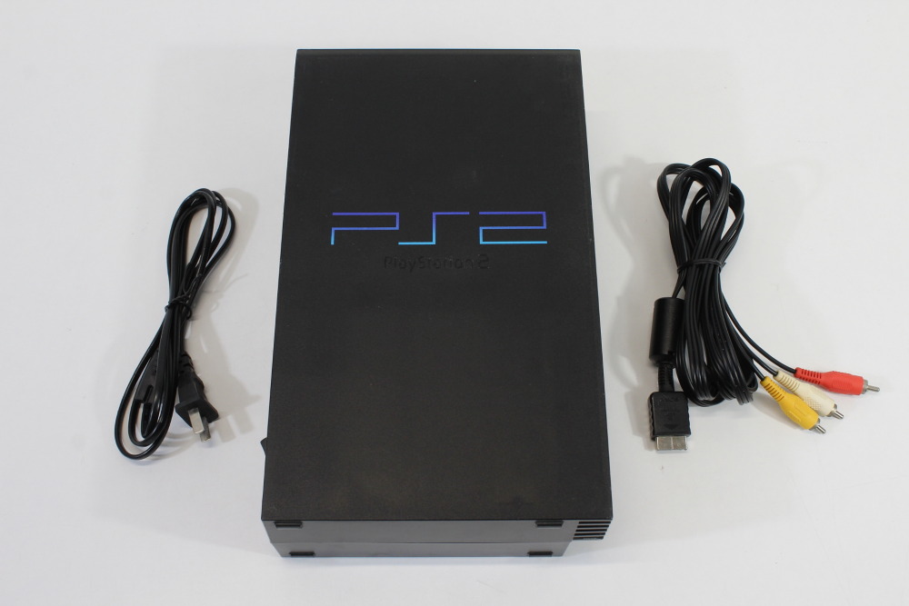 Sony PlayStation 2 SCPH-50000 Console Black & AC AV Cable PS2 (B) Sony  PlayStation 2 PS2