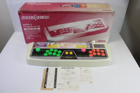 Official Sega Saturn Virtua Stick Pro Arcade Controller HSS-0130 Boxed W/ Manual Warranty Card (B)