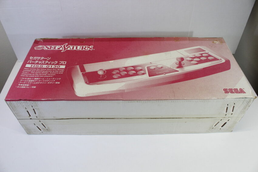 Official Sega Saturn Virtua Stick Pro Arcade Controller HSS-0130 Boxed W/ Manual Warranty Card (B)