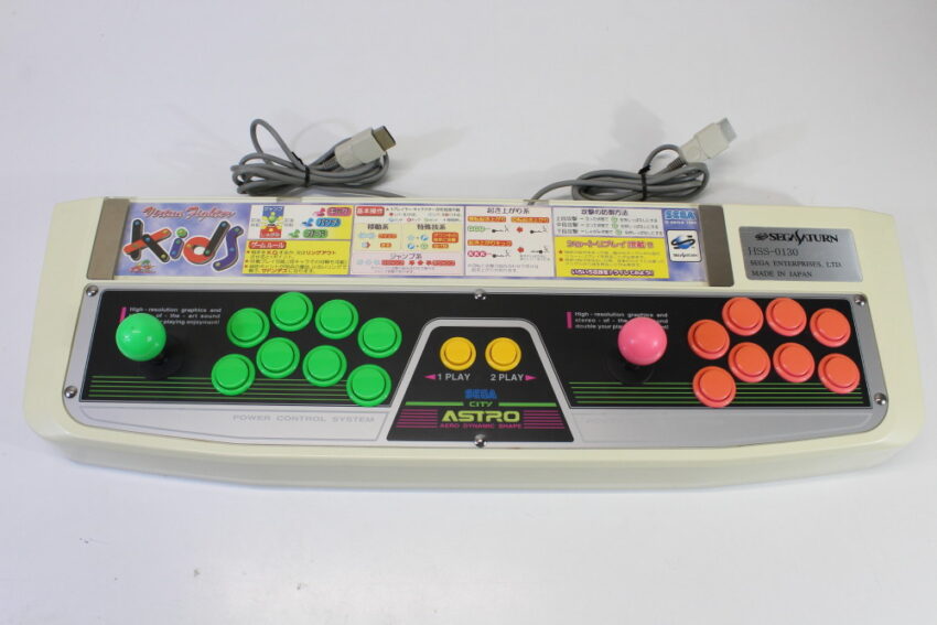 Official Sega Saturn Virtua Stick Pro Arcade Controller HSS-0130 Boxed W/ Manual Warranty Card (B)