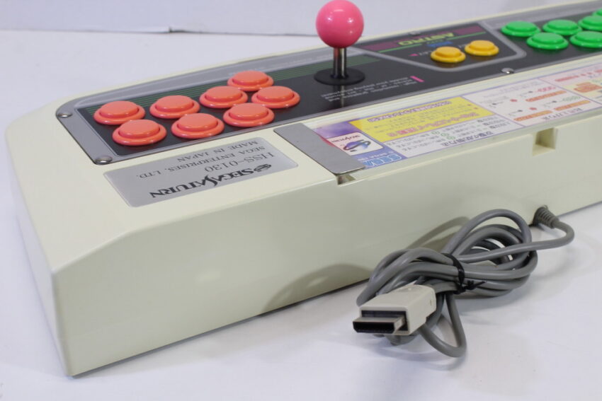 Official Sega Saturn Virtua Stick Pro Arcade Controller HSS-0130 Boxed W/ Manual Warranty Card (B)