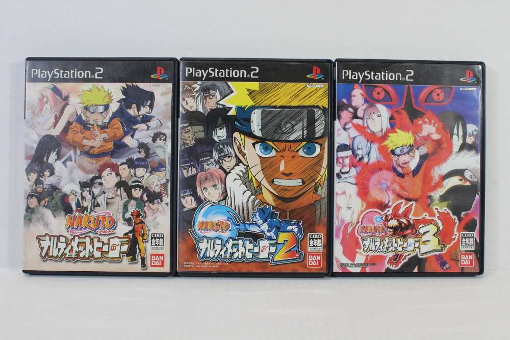 Lot of 3 NARUTO Narutimate Hero 1 2 3 (B) SONY PlayStation 2 PS2
