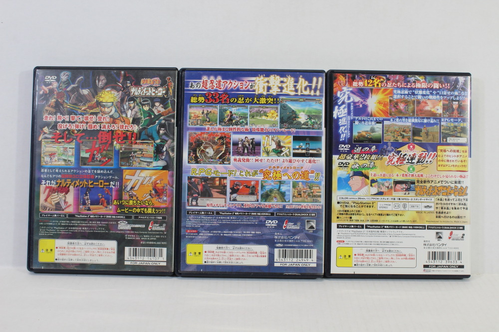 Lot of 3 NARUTO Narutimate Hero 1 2 3 (B) SONY PlayStation 2 PS2