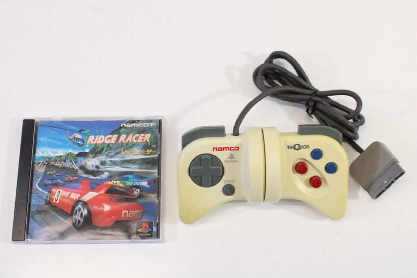 Namco NPC-101 Negcon Racing Controller With Ridge Racer (B) Playstation PS1