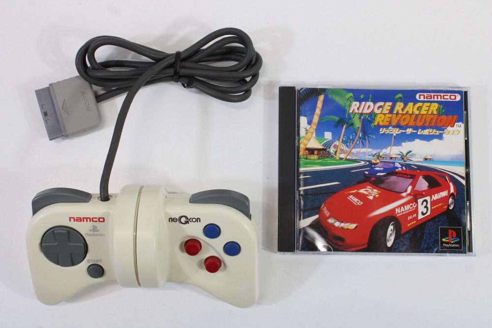 Namco NPC-101 Negcon Racing Controller With Ridge Racer Revolution (B)  Playstation PS1