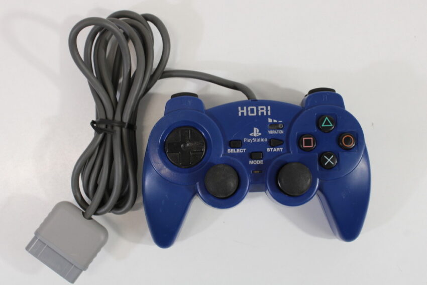 Official Hori Blue Analog Sindou Pad Controller Playstation 2 PS1 PS2 (B)