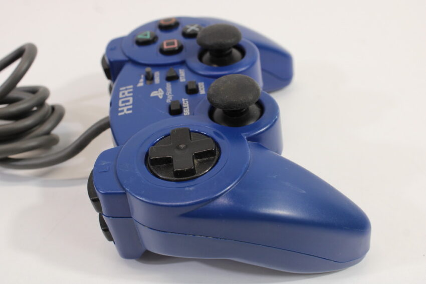 Official Hori Blue Analog Sindou Pad Controller Playstation 2 PS1 PS2 (B)