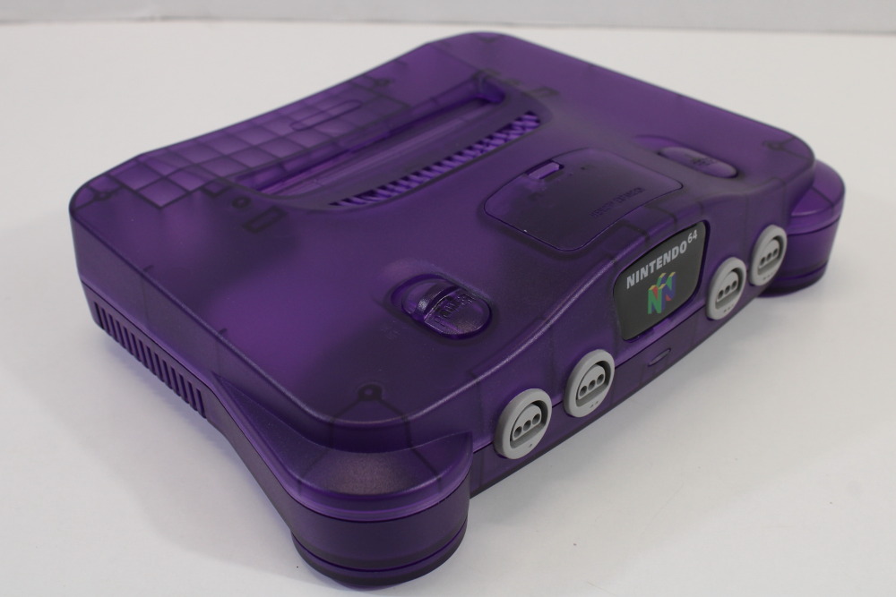 Nintendo 64 Clear Transparent Purple Console LED Mod NTSC REGION FREE (B)  N64