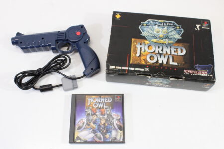 Konami SLPH-00014 Hyper Blaster Light Gun Controller Horned Owl Boxed (B) Playstation PS1