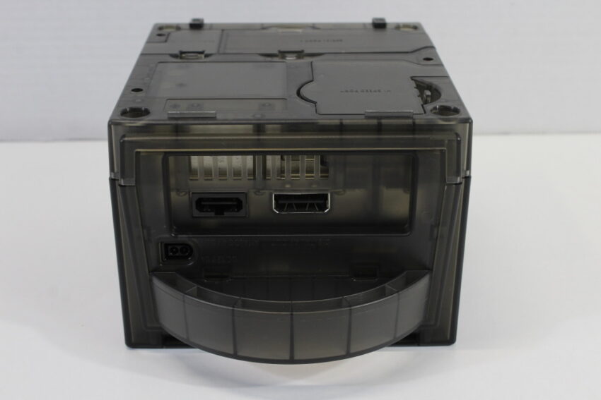 Nintendo GameCube Console & AC Adapter Clear Transparent Black DOL-001 GC Play US Region Games Slow RGB LED (A)