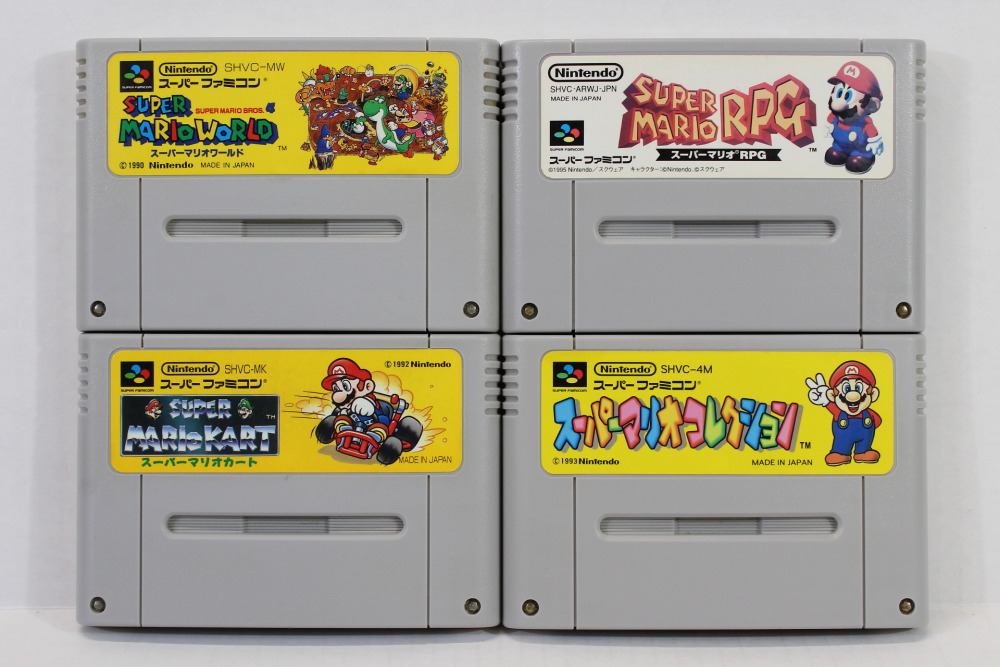 Lot of 4 Super Mario Kart World RPG Collection / All-Stars (C) Nintendo  Super Famicom SFC – Retro Games Japan