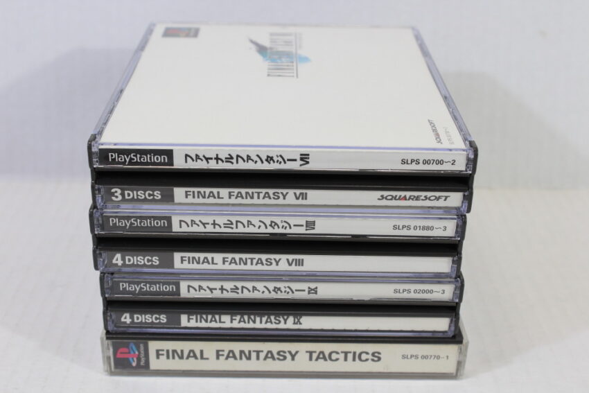 Lot of 4 Final Fantasy 7 8 9 VII VIII IX Tactics (B) SONY PlayStation 1 PS1