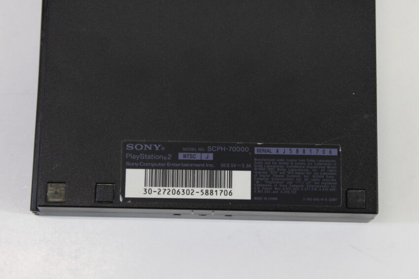 Sony PlayStation 2 SCPH-70000 Slim Black Console Only PS2 (B)