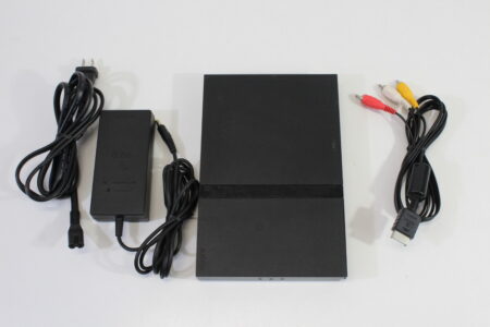 PS2 SCPH-70000 Slim Black Console & AV Cable AC Adapter (B) SONY PlayStation 2 PS2