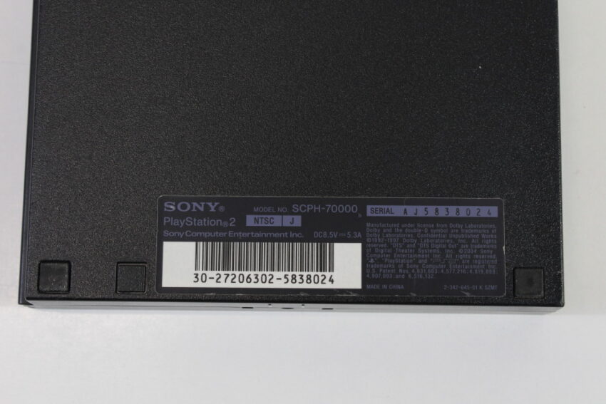 PS2 SCPH-70000 Slim Black Console & AV Cable AC Adapter (B) SONY PlayStation 2 PS2