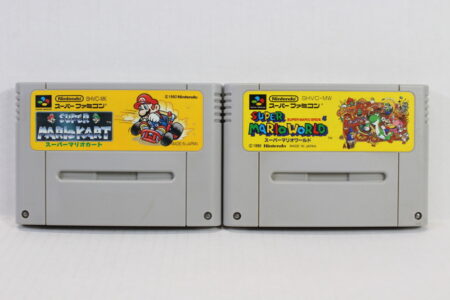 Lot of 2 Super Mario World & Kart (C) Nintendo Super Famicom SFC