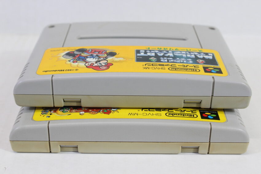 Lot of 2 Super Mario World & Kart (C) Nintendo Super Famicom SFC