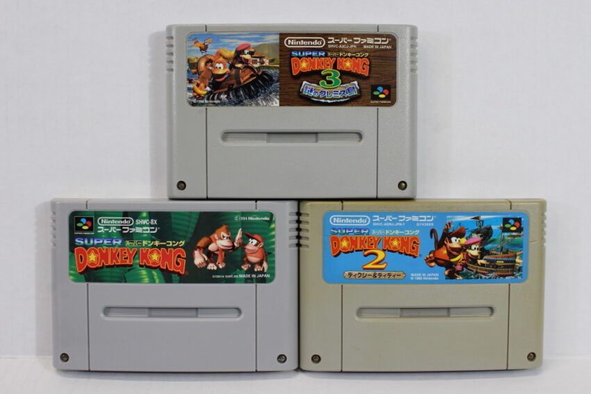 Lot of 3 Super Donkey Kong Country 1 2 3 (C) Nintendo Super Famicom SFC