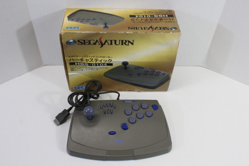 Official Sega Saturn Virtua Stick Arcade Controller HSS-0104 Gray (B) SEGA Saturn SS