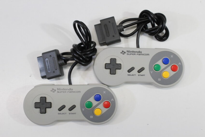 Nintendo Super Famicom Console Controllers x 2 AC AV Manual Boxed (B) Nintendo Super Famicom SFC