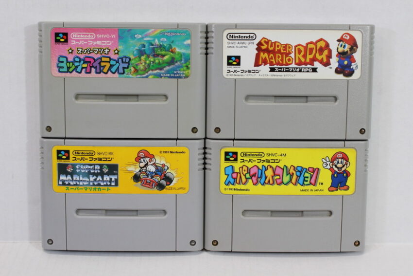 Lot of 4 Super Mario Kart RPG Collection / All-Stars Yoshi's Island (B) Nintendo Super Famicom SFC