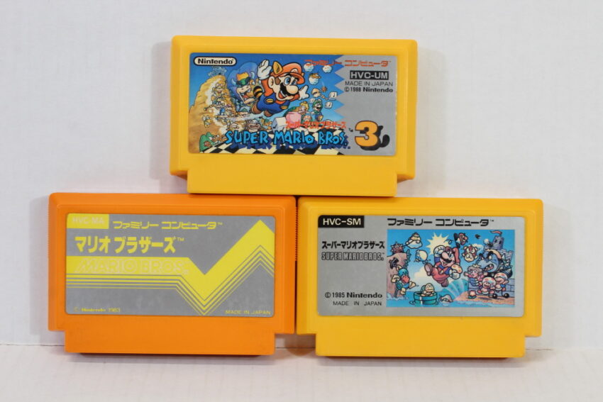 Lot of 3 Original Super Mario Bros 1 3 (B) Nintendo Famicom FC