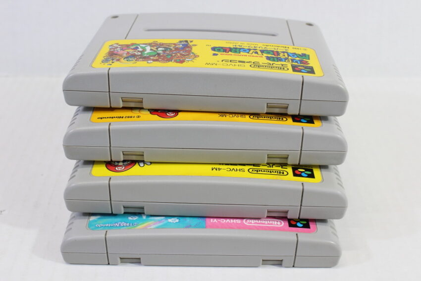 Lot of 4 Super Mario Kart World Collection / All-Stars Yoshi's Island (B) Nintendo Super Famicom SFC