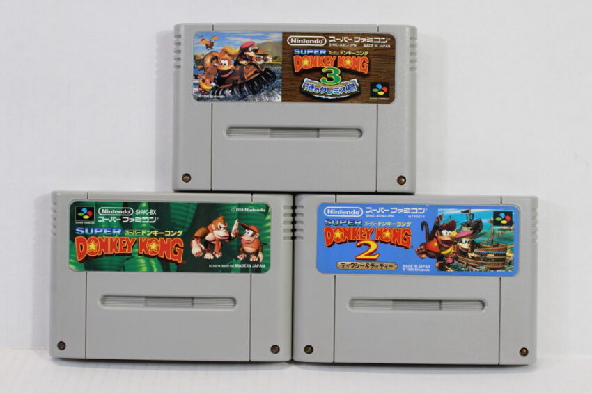 Lot of 3 Super Donkey Kong Country 1 2 3 (B) Nintendo Super Famicom SFC