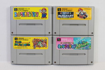 Lot of 4 Super Mario Kart World Collection / All-Stars Yoshi's Island (B) Nintendo Super Famicom SFC
