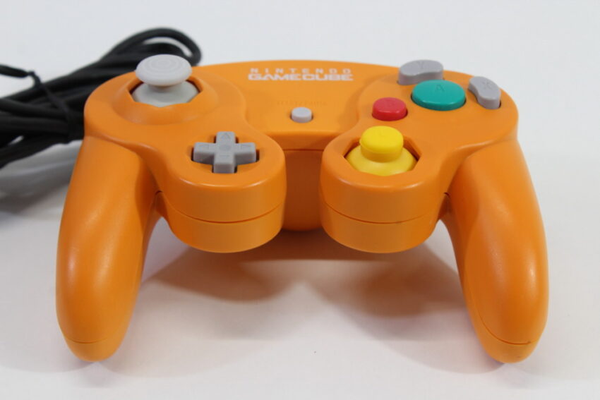 Official Nintendo Gamecube Controller Spice Orange (C Discolored Cord Damage) Nintendo GameCube GC