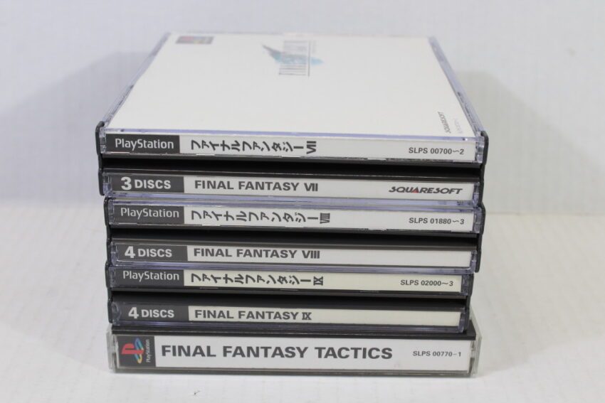 Lot of 4 Final Fantasy 7 8 9 VII VIII IX Tactics (B) SONY PlayStation 1 PS1
