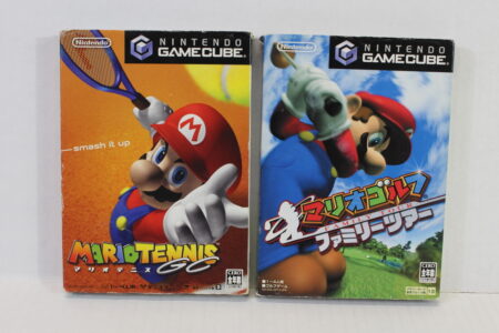 Lot of 2 Mario Tennis GC & Golf Family Tour CIB (B) Nintendo GameCube GC