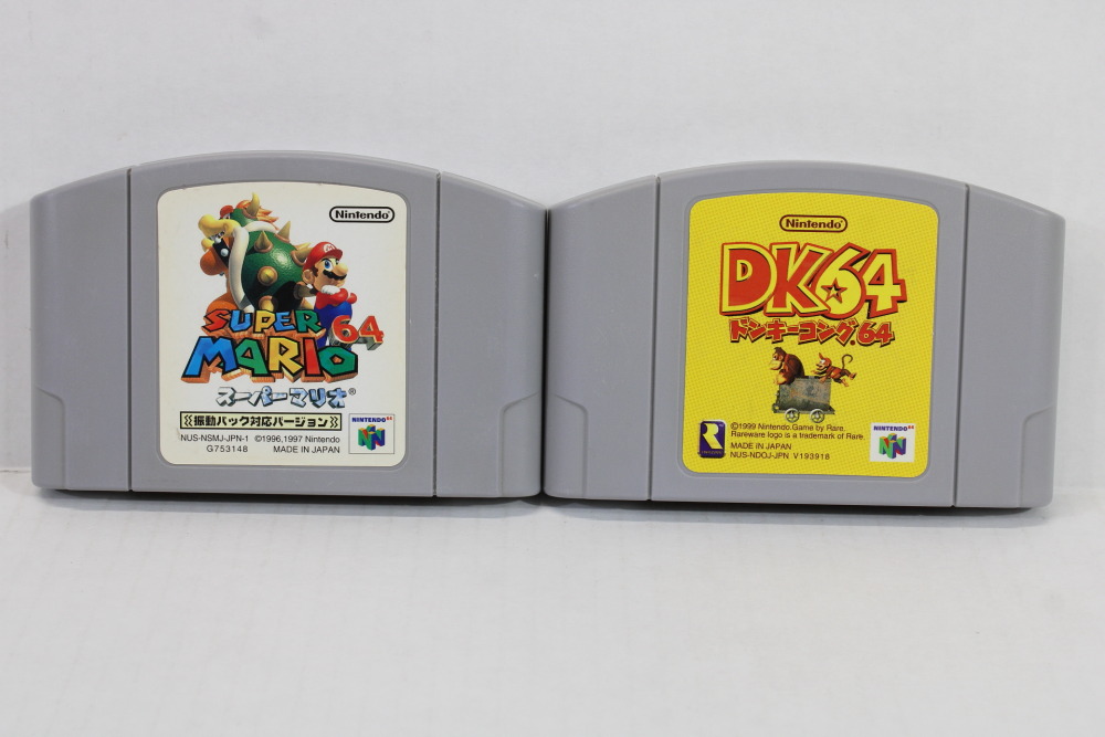 Lot of 2 Super Mario 64 Rumble Ver. & Donkey Kong 64 (B) Nintendo 64 N64