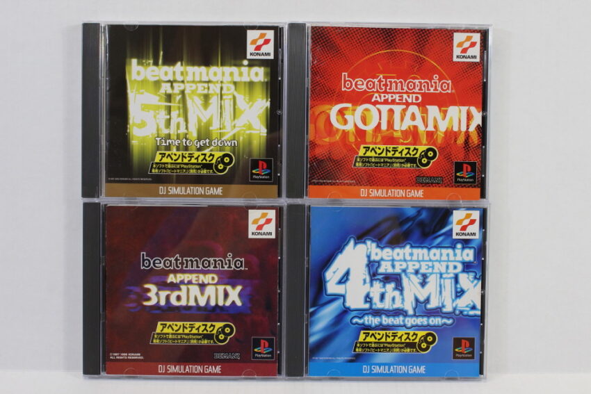 Lot of 4 beatmania Append 3rd 4th 5th Mix Gottamix CIB (B) SONY PlayStation 1 PS1