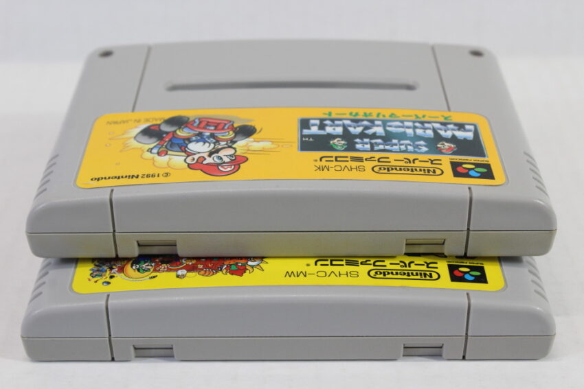 Lot of 2 Super Mario World & Kart (B) Nintendo Super Famicom SFC