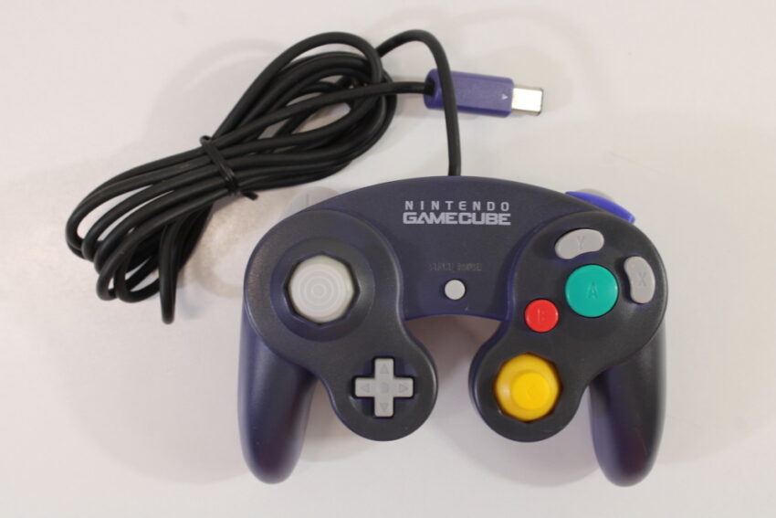 Official Nintendo Gamecube Controller Indigo Purple Discolored GC (C)