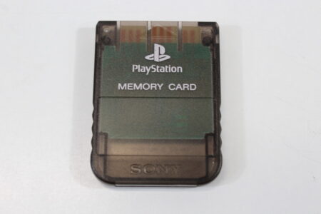 Official SONY PlayStation 1 OEM Memory Card SCPH-1020 Clear Black Smoke Gray for PS1 Console (B) SONY PlayStation 1 PS1