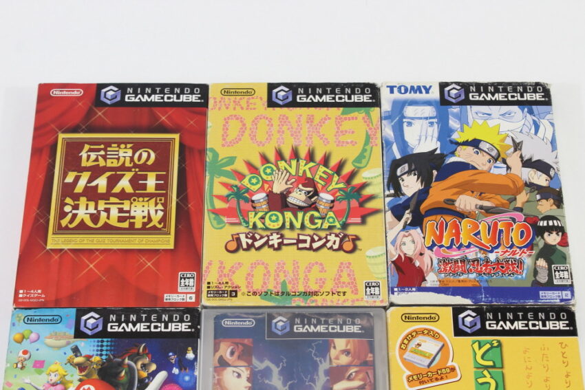Lot of 6 Smash Bros Melee Animal Crossing Mario Party 6 Naruto Donkey Konga Quiz GC (B)