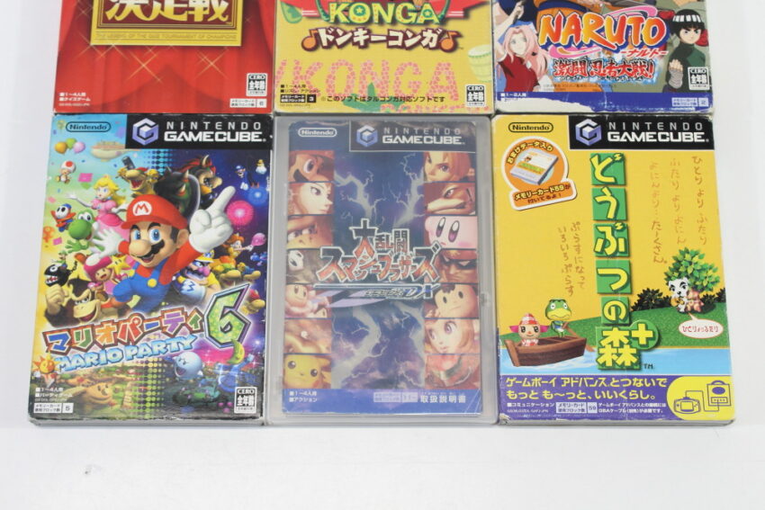 Lot of 6 Smash Bros Melee Animal Crossing Mario Party 6 Naruto Donkey Konga Quiz GC (B)